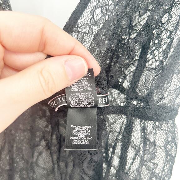 Victorias Secret Whimsigoth Coquette Sheer Lace Teddy Romper Lingerie Bodysuit S - Picture 5 of 9